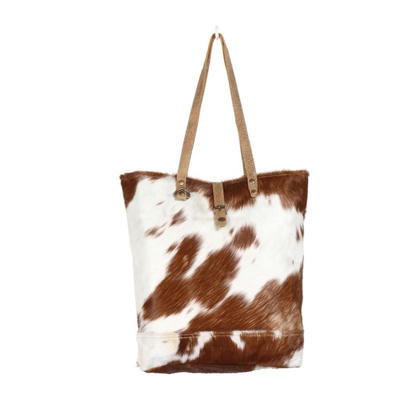 Myra Bag Handbags - MYRA BAG CHESTNUT HAIR ON TOTE BAG